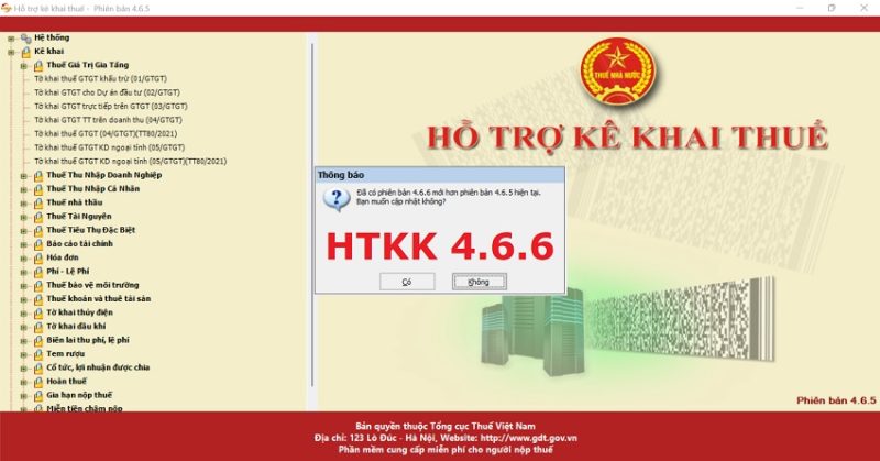 tải phần mềm Hỗ trợ kê khai HTKK bản 4.6.6