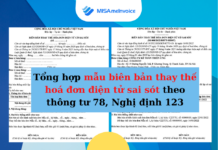 biên bản thay thế hóa đơn điện tử