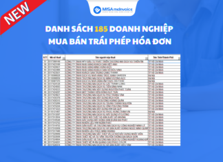 danh sách doanh nghiệp mua bán trái phép hóa đơn