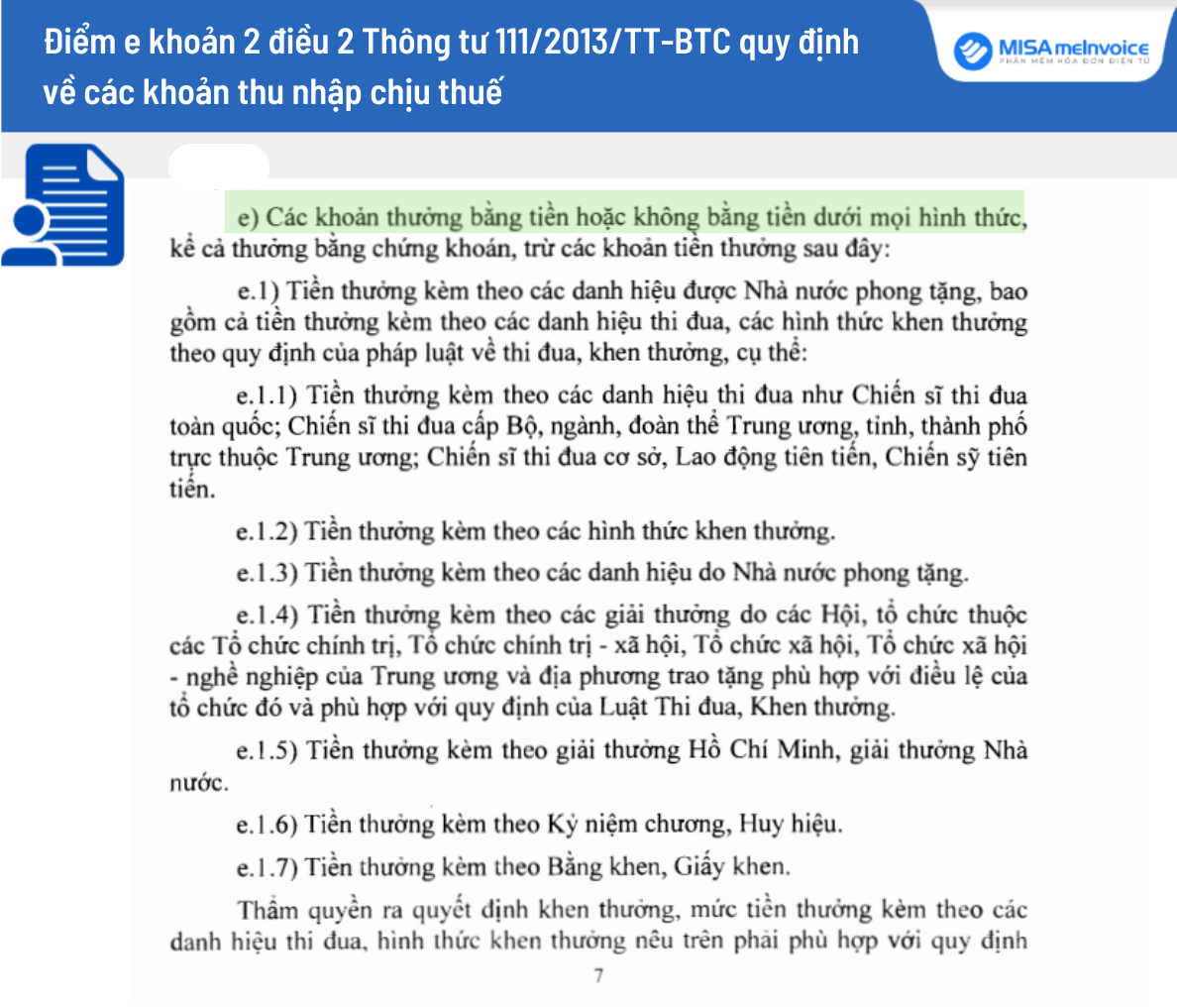 lương tháng 13 có chịu thuế TNCN không