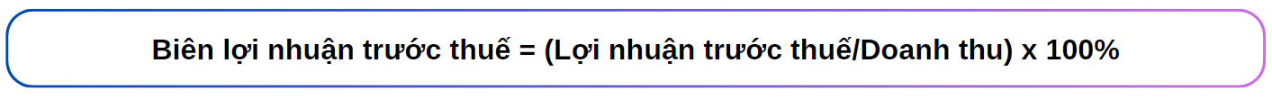 biên lợi nhuận trước thuế