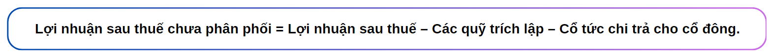 công thức tính lợi nhuận chưa phân phối