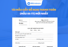 mẫu giấy đề nghị thanh toán