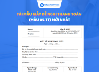 mẫu giấy đề nghị thanh toán