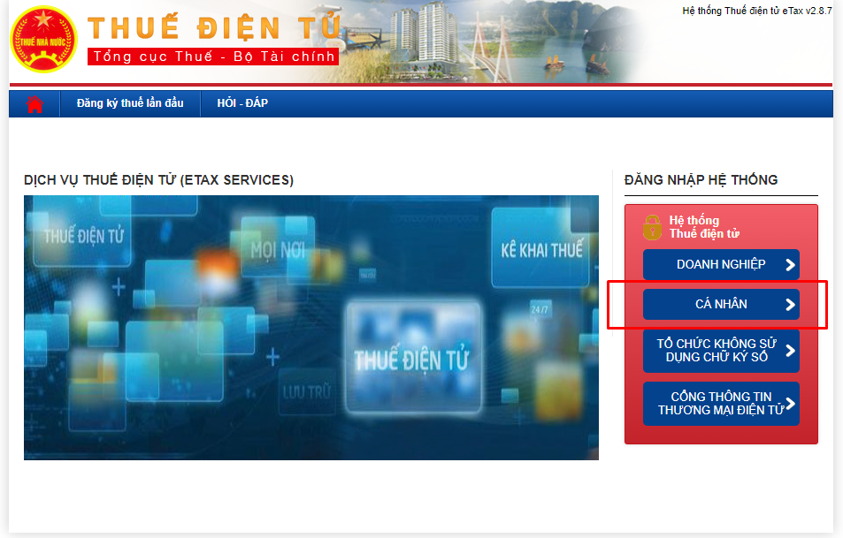 đăng nhập thuế điện tử