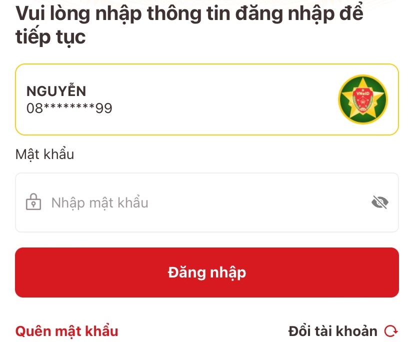 tích hợp đăng ký xe trên vneid